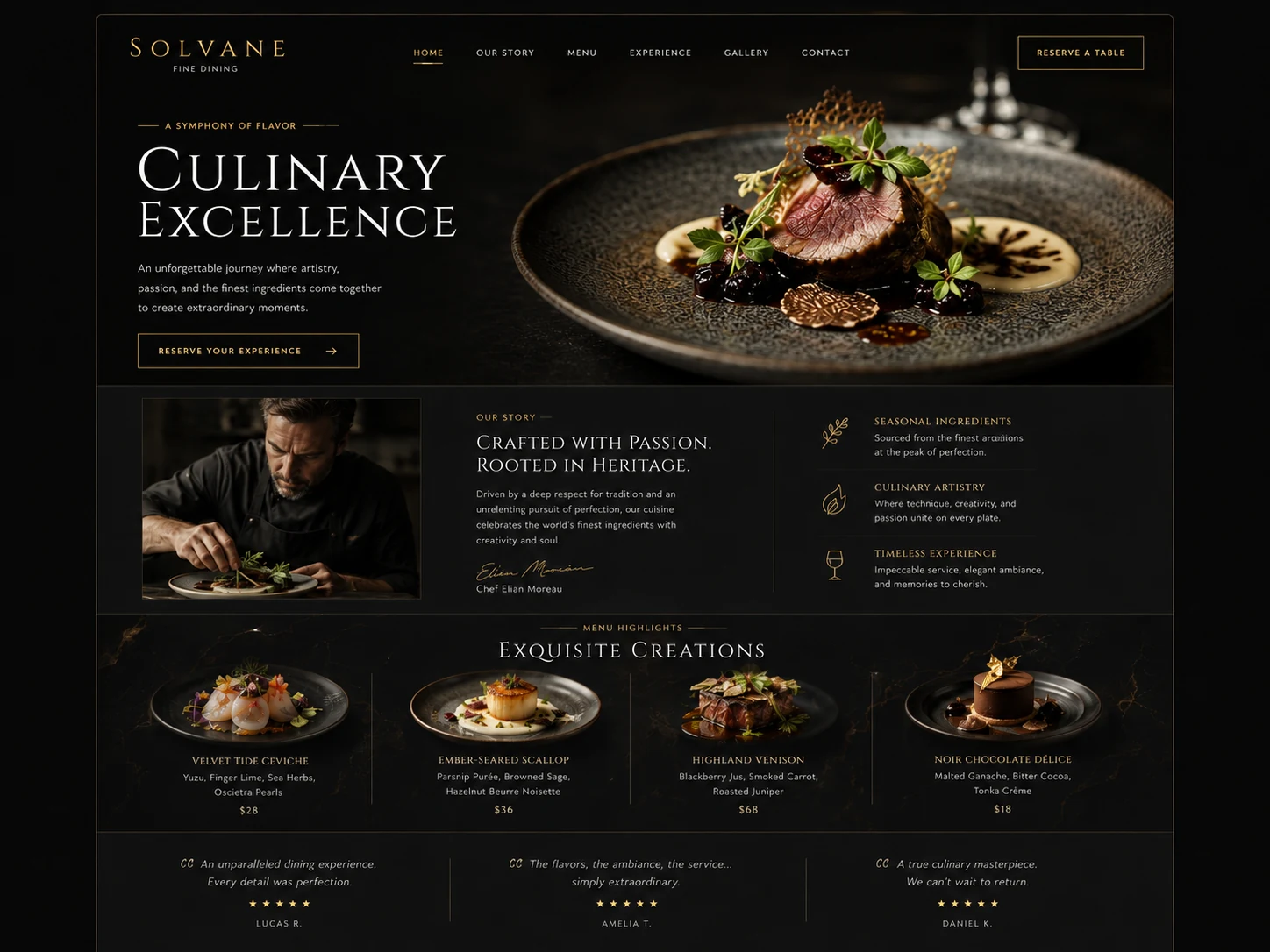 Fine dining interface concept